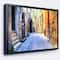 Designart - Pictorial Street of Old Italy - Cityscape Framed Canvas Art Print